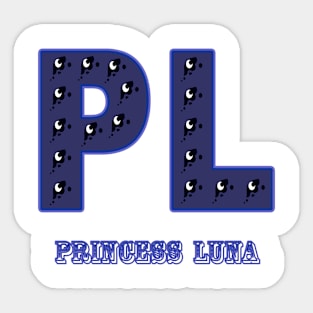 My little Pony - Princess Luna Initials Sticker